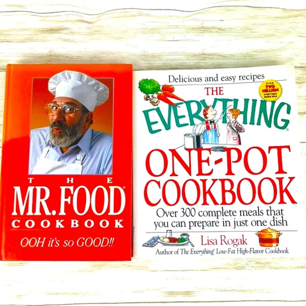 Vintage Cookbook Lot – Mr. Food Cookbook & The Everything One-Pot Cookbook